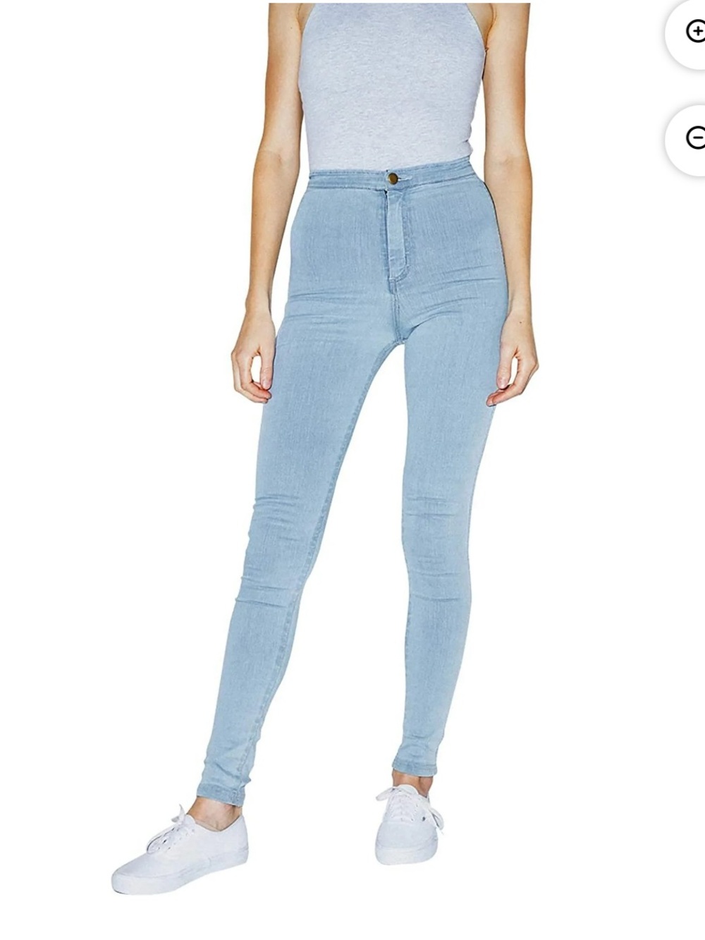 NWT American Apparel Easy Jean Light Blue High-Waist Skinny Medium